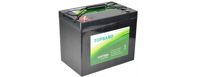 Topband Lithium batteri 12V 75AH 