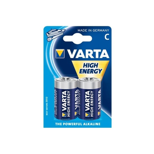 2 stk. Varta High Energy batterier Str C