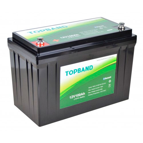 Topband Lithium batteri 12V 100AH BLUETOOTH