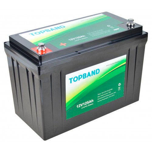Topband Lithium batteri 12V 125AH BLUETOOTH