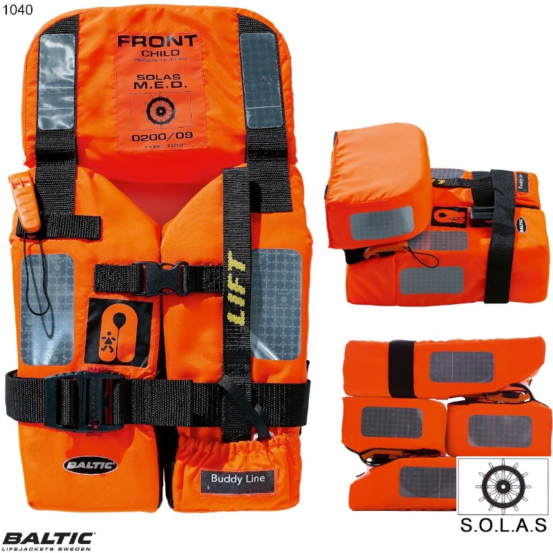 Baltic SOLAS 2010 Child 15-43 kg. Orange