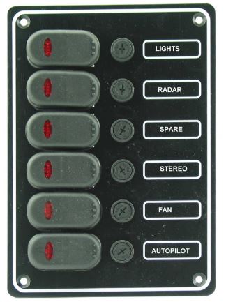 El-panel lodret 6 vandttte kontakter 132 x 188 cm