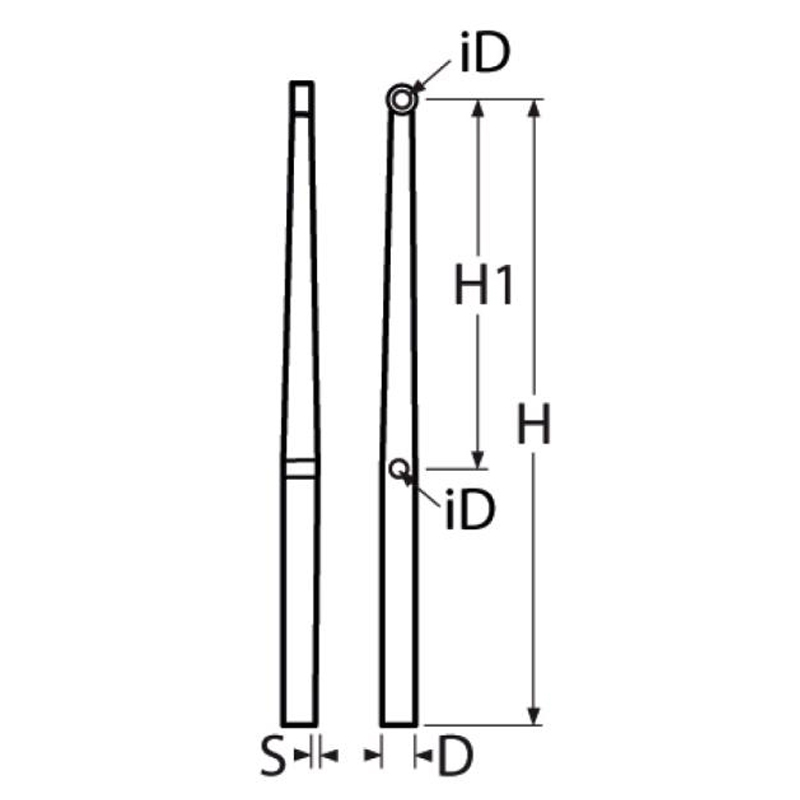 Scepter rustfrit med standard top-�je 600mm