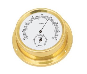 Fischer Messing Termo- og hygrometer 84mm