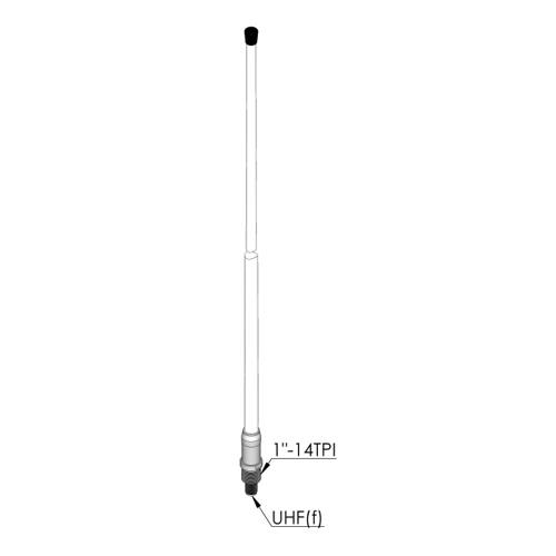 VHF glasfiber antenne 1,14 m