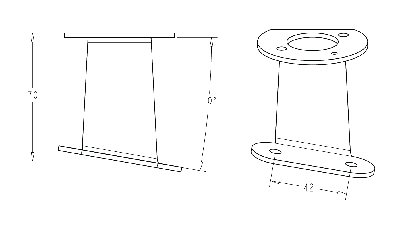 NORBY 10gr beslag for masttop lanterne