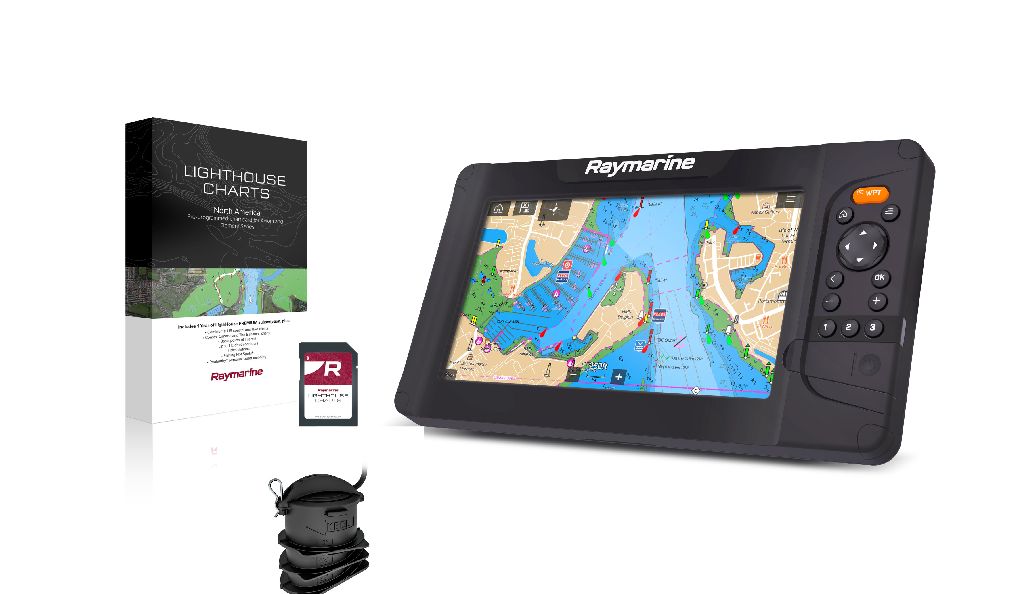 Raymarine Element 7S m/indlimnings transducer