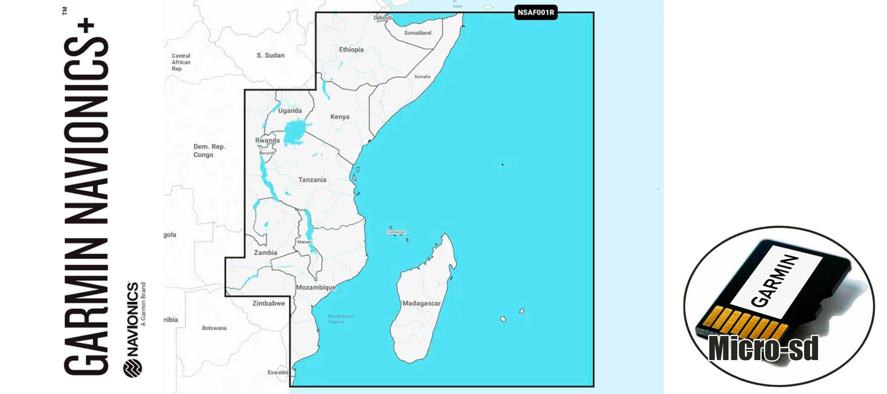 Garmin Navionics+ NSAF001R, Africa, East