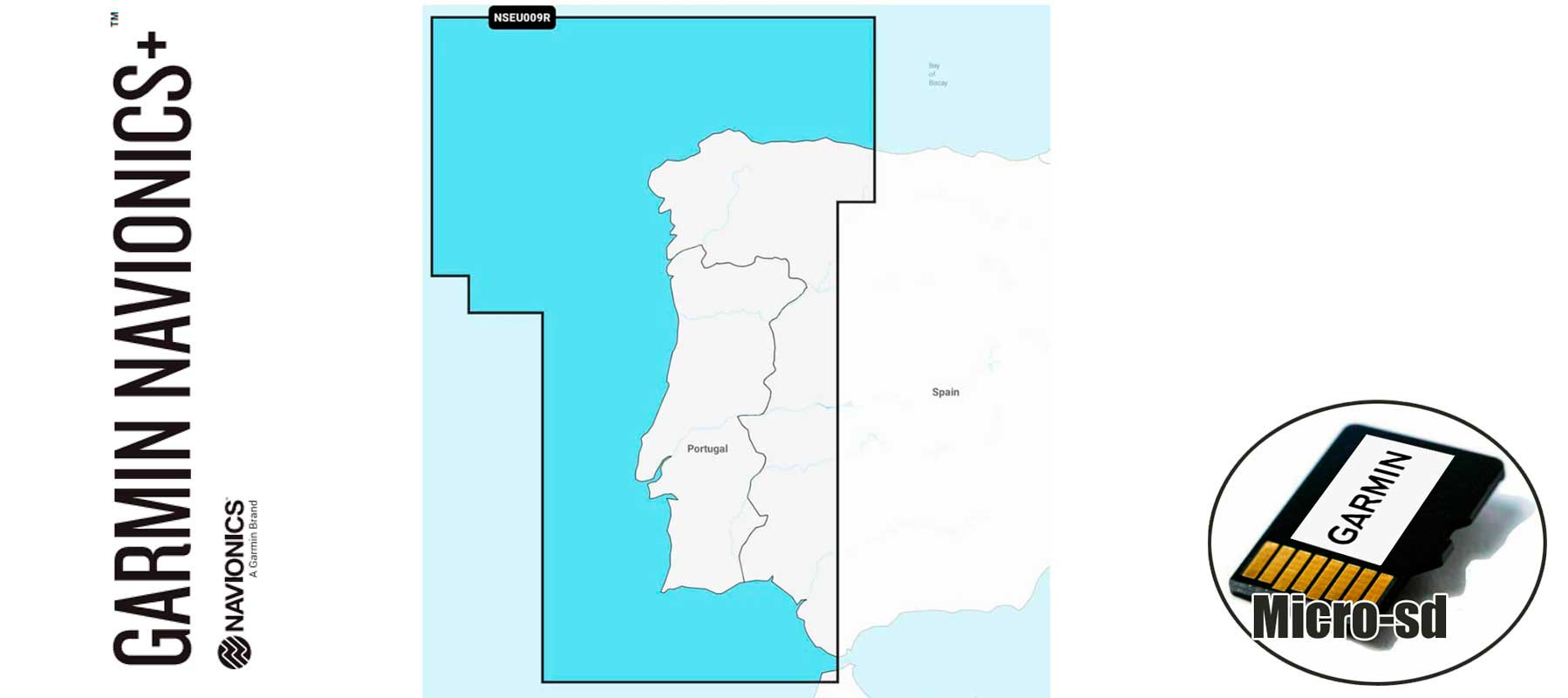 Garmin Navionics+ NSEU009R, Portugal & Spain, NW