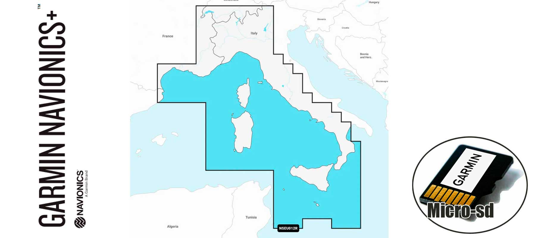 Garmin Navionics+ NSEU012R, Mediterranean Sea, C.W