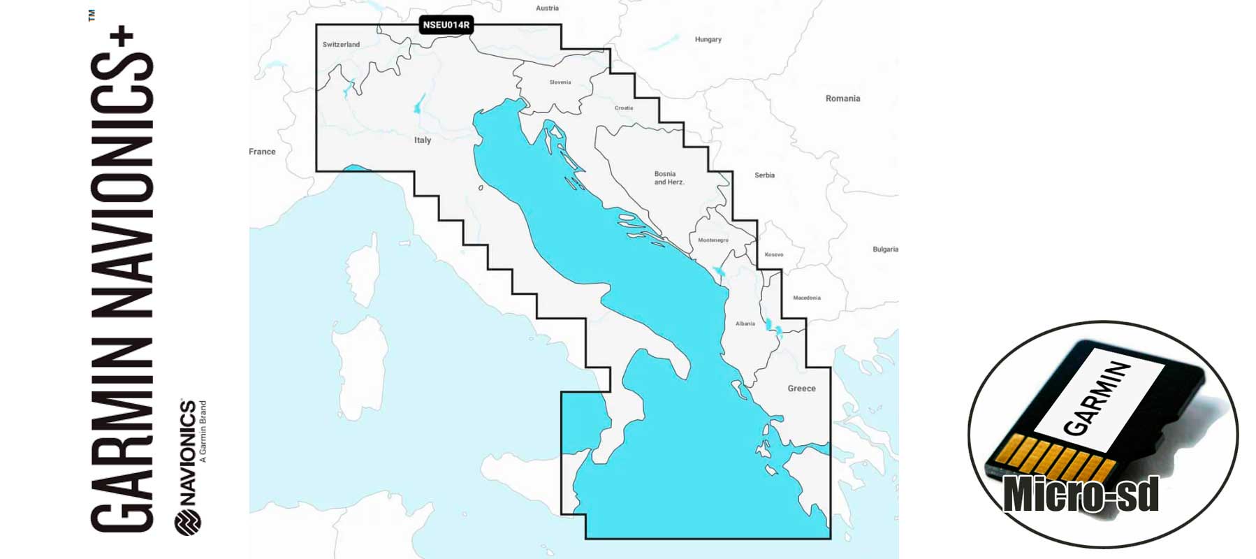 Garmin Navionics+ NSEU014R, Italy, Adriatic Sea