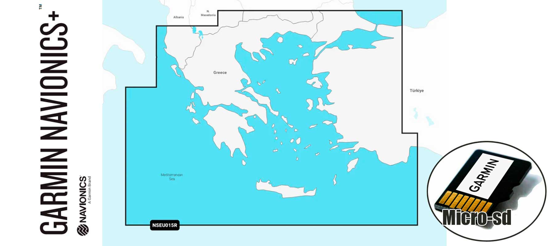 Garmin Navionics+ NSEU015R, Aegean Sea, Sea of Ma.