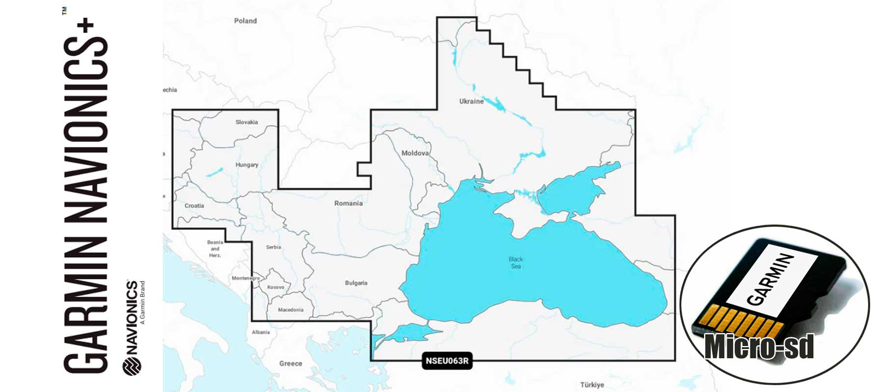 Garmin Navionics+ NSEU063R, Black Sea & Azov Sea