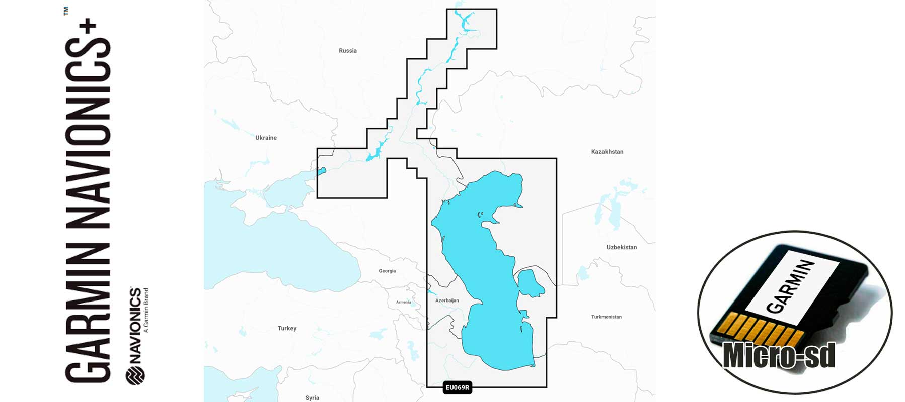 Garmin Navionics+ NSEU069R, Caspian Sea & L. Volga