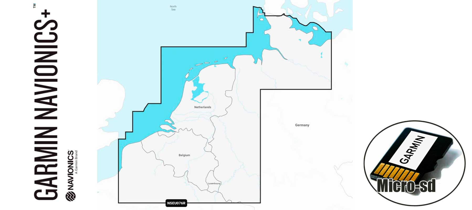 Garmin Navionics+ NSEU076R, Benelux & Germany,West