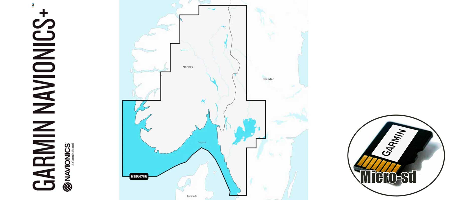 Garmin Navionics+ NSEU078R, Oslo, Skagerrak & Haug