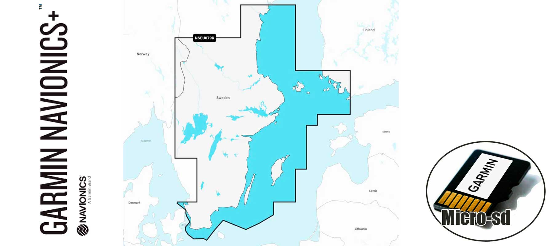 Garmin Navionics+ NSEU079R, Sweden, Southeast