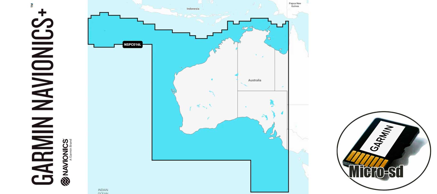 Garmin Navionics+ NSPC016L, Australia, West & Cent
