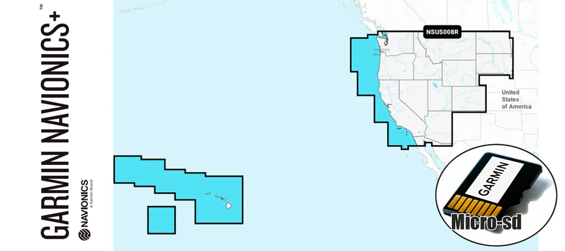 Garmin Navionics+ NSUS008R, U.S. West