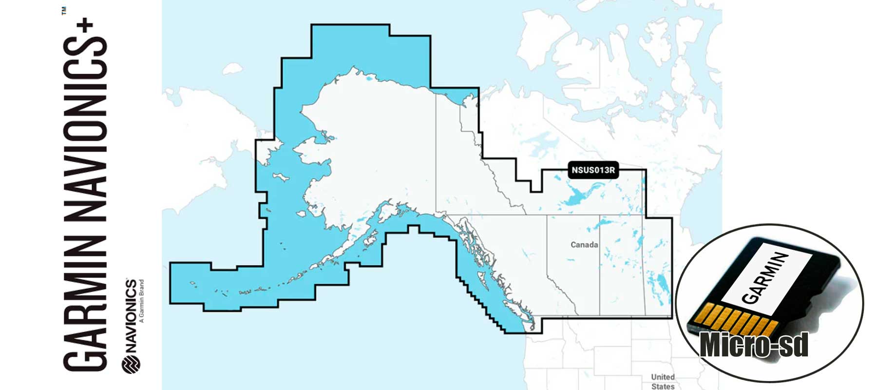 Garmin Navionics+ NSUS013R, Canada, West & Alaska