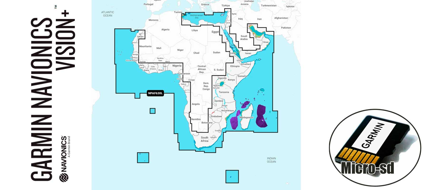 Garmin Navionics Vision+ NVAF630L, Africa & M.East