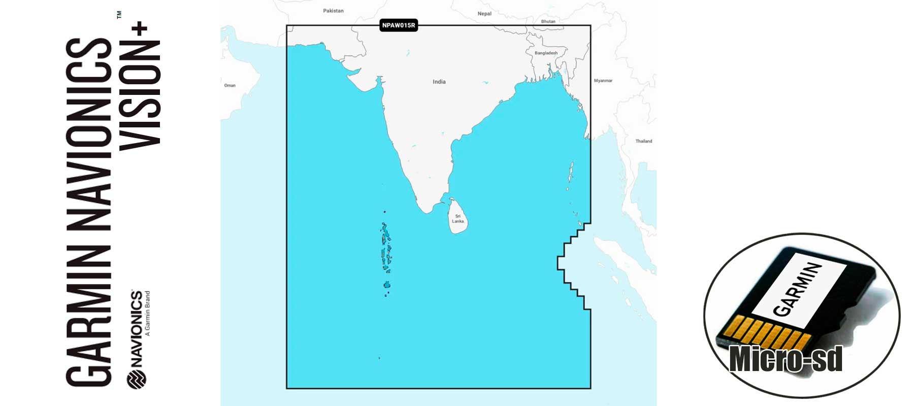 Garmin Navionics Vision+ NVAW015R, Indian Subconti