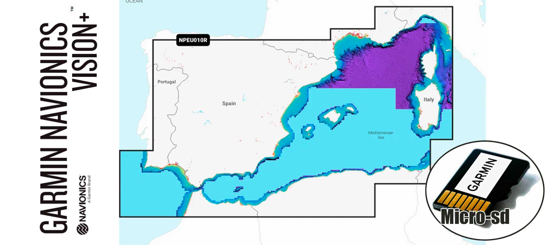 Garmin Navionics Vision+ NVEU010R, Spain, Mediter.
