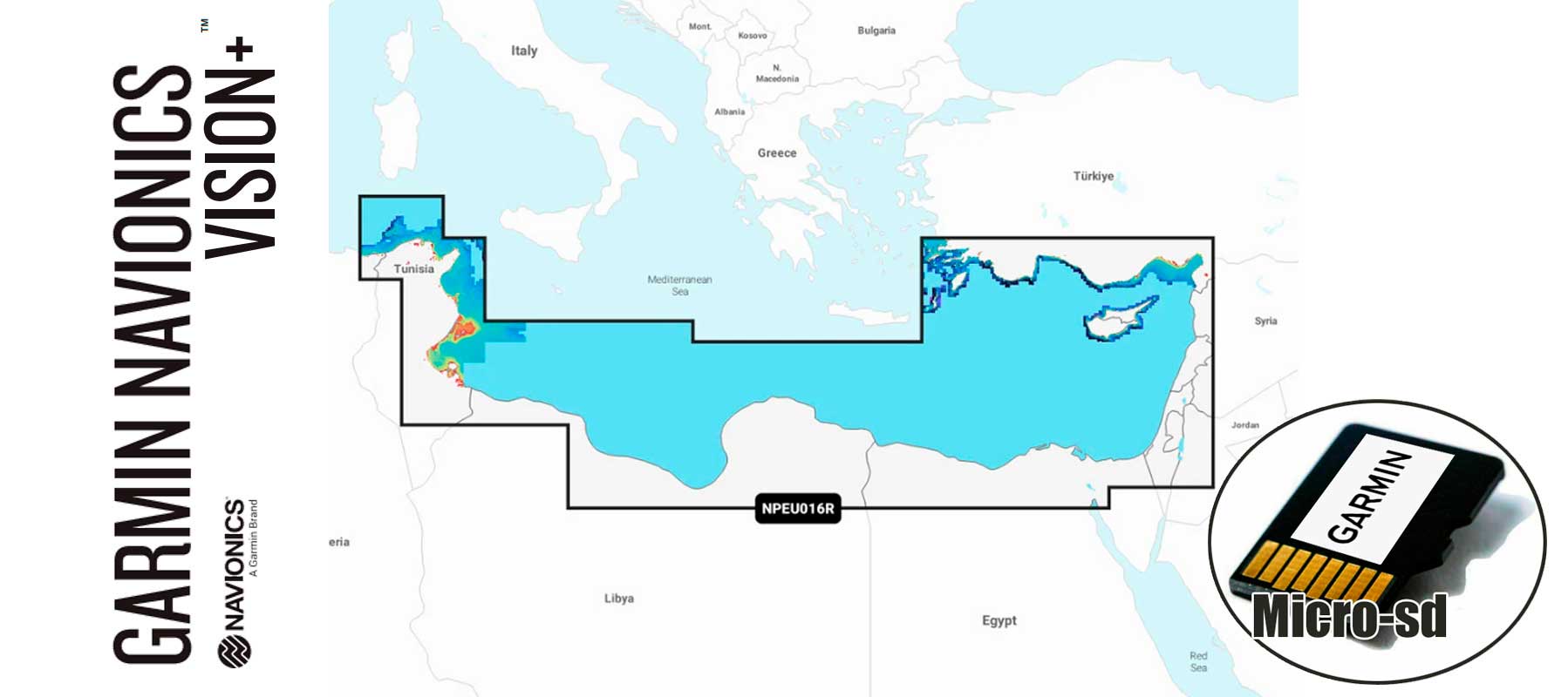 Garmin Navionics Vision+ NVEU016R, Mediterranean