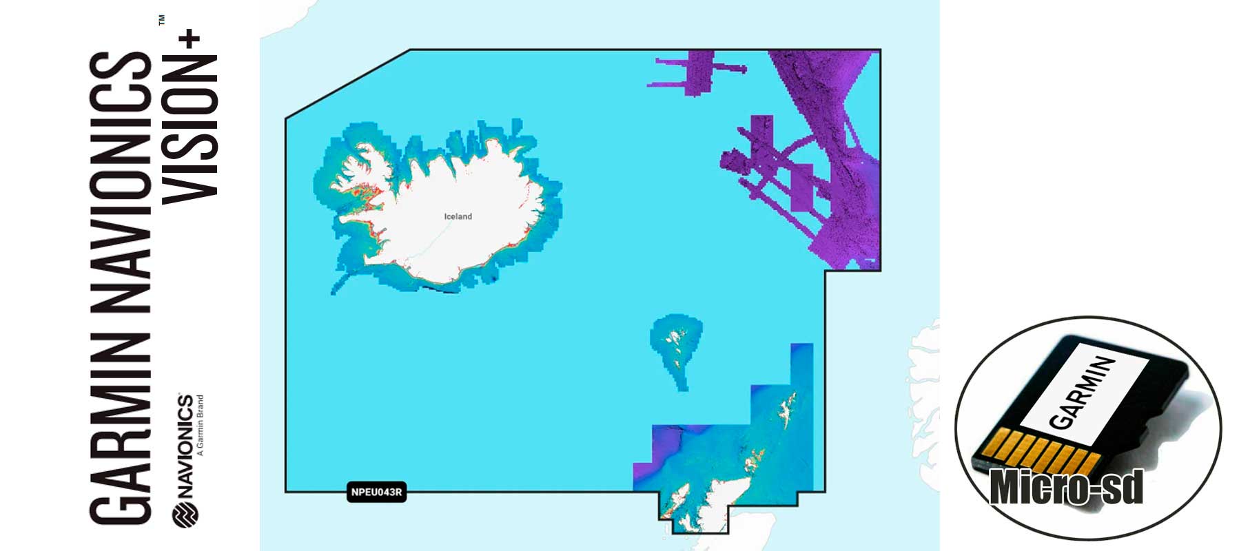 Garmin Navionics Vision+ NVEU043R, Iceland to Ork.