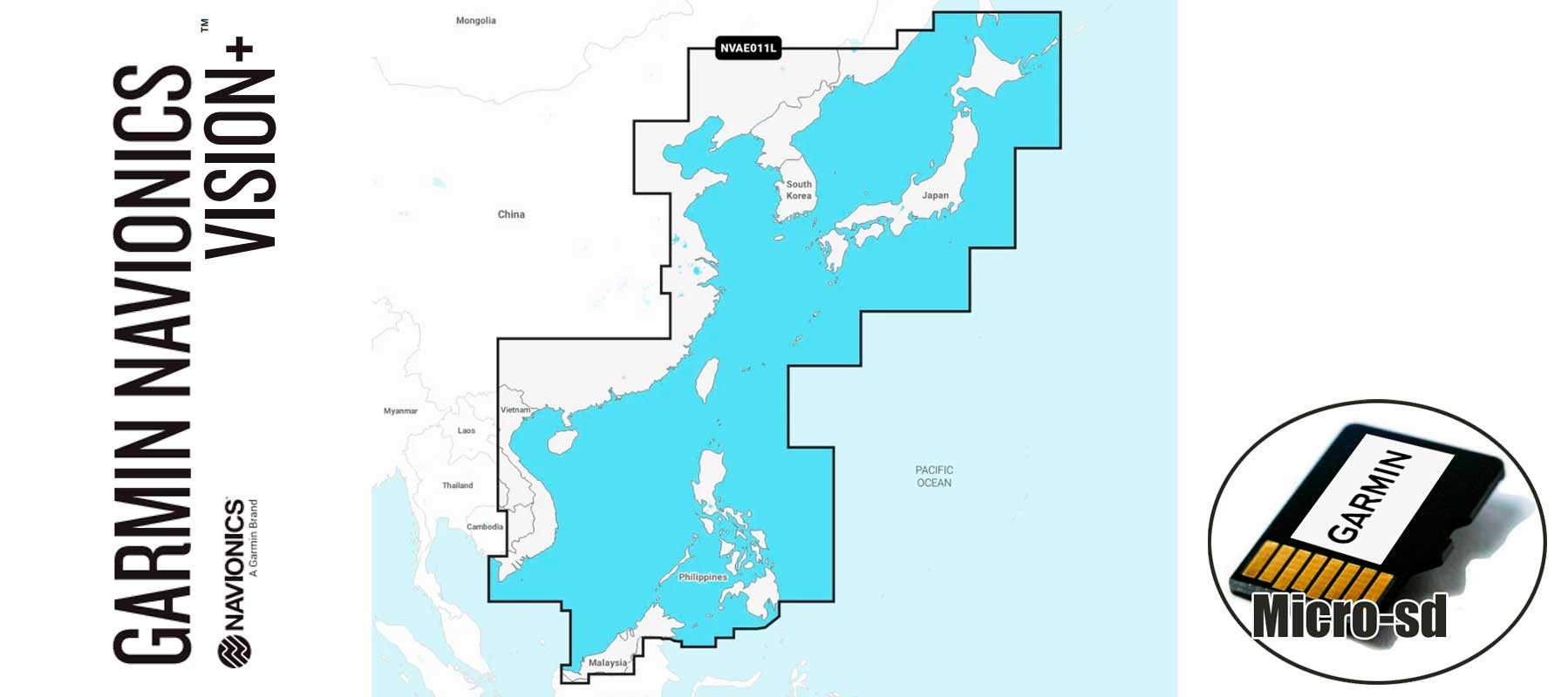 Garmin Navionics Vision+ NVAE011L, China Sea Japan