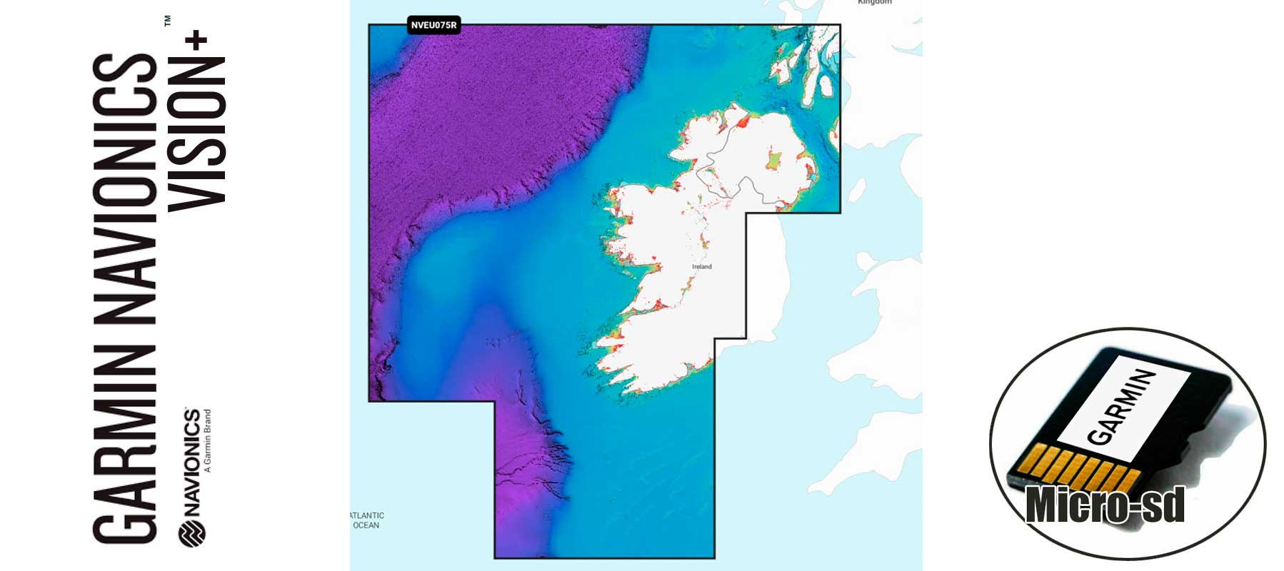 Garmin Navionics Vision+ NVEU075R, Ireland, West C