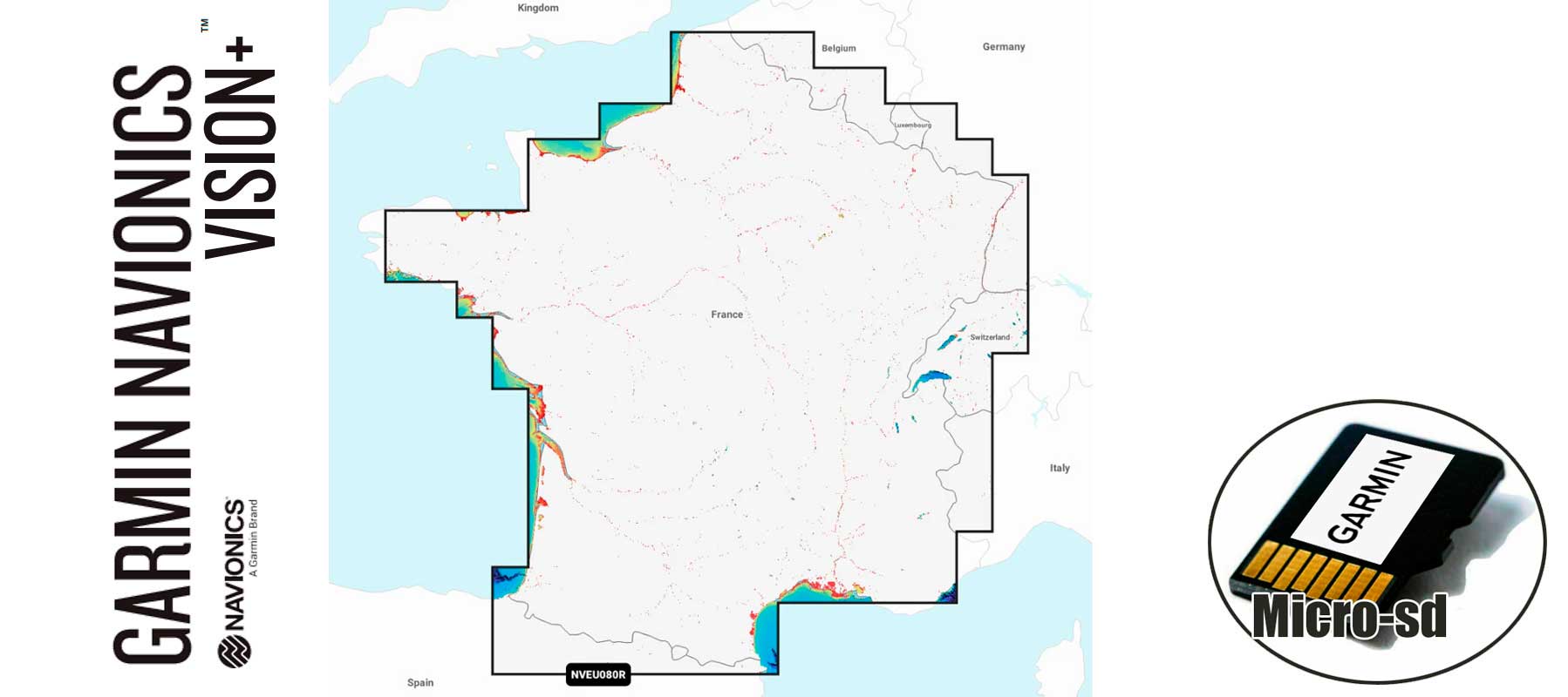 Garmin Navionics Vision+ NVEU080R, France, L & R