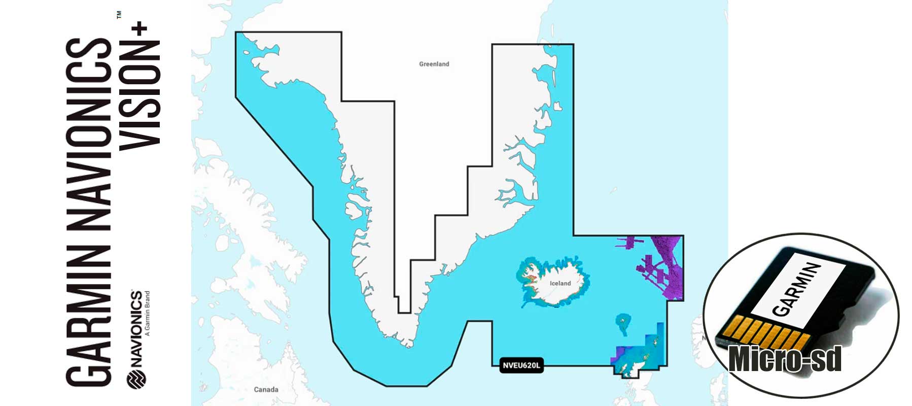 Garmin Navionics Vision+ NVEU620L, Grnland Island