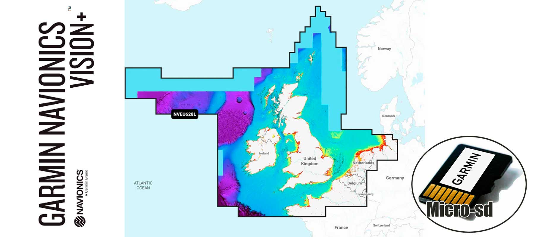 Garmin Navionics Vision+ NVEU628L, UK Ireland Hol.