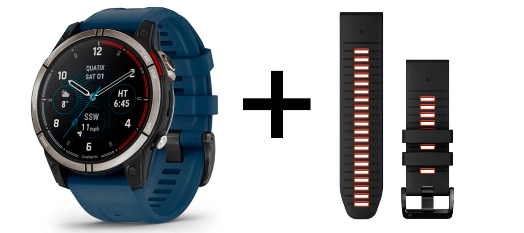 Garmin Quatix 7 Pro med ekstra rem