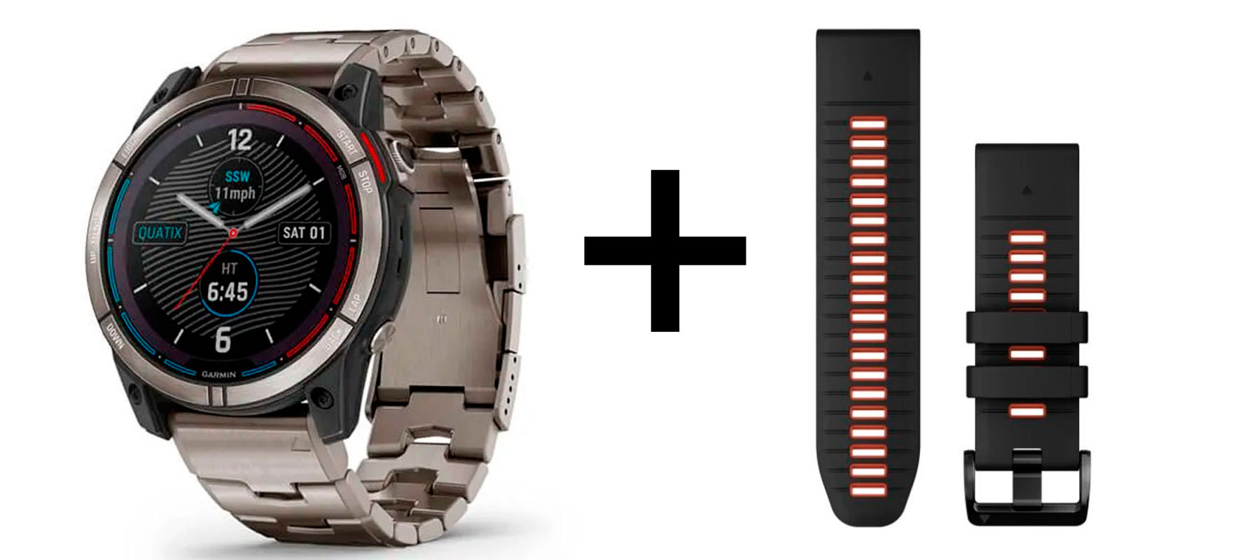 Garmin Quatix 7X  Solar Edition med ekstra rem