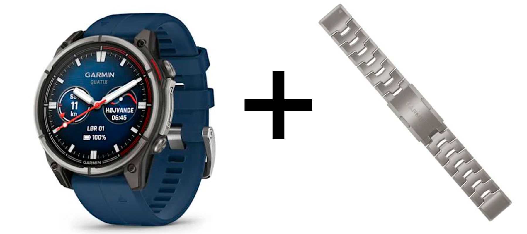 Garmin quatix 8  47 mm,  AMOLED med titaniumlnke