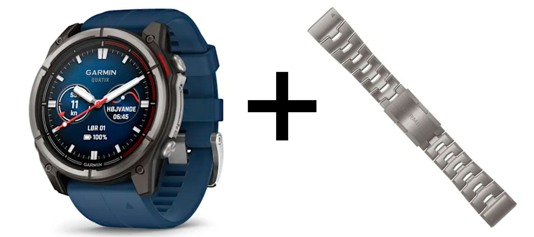 Garmin quatix 8  51 mm, AMOLED med titaniumlnke