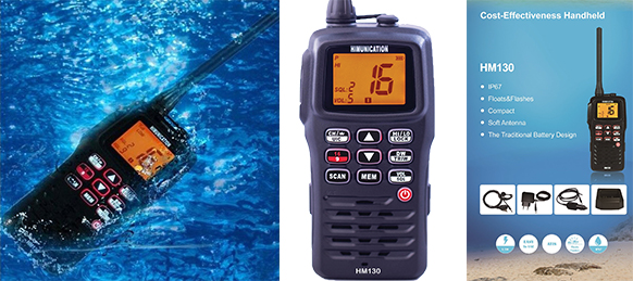 HM130 VHF Radio 6W Vandtt, Flyder m Float-&-Flash