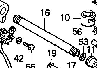 Honda SHAFT TILTING 50381-ZY9-000