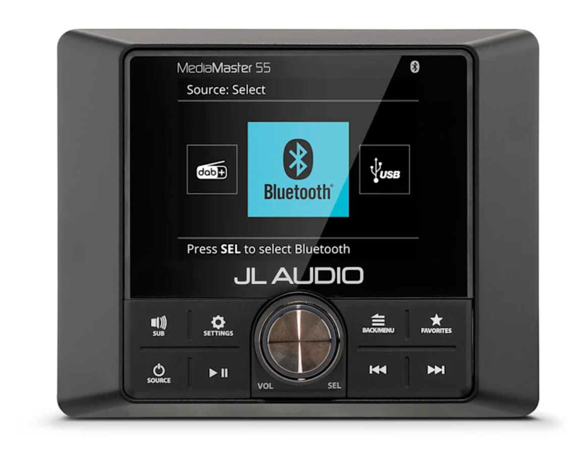 JL Audio MediaMaster 55 stereo med LCD-sk�rm