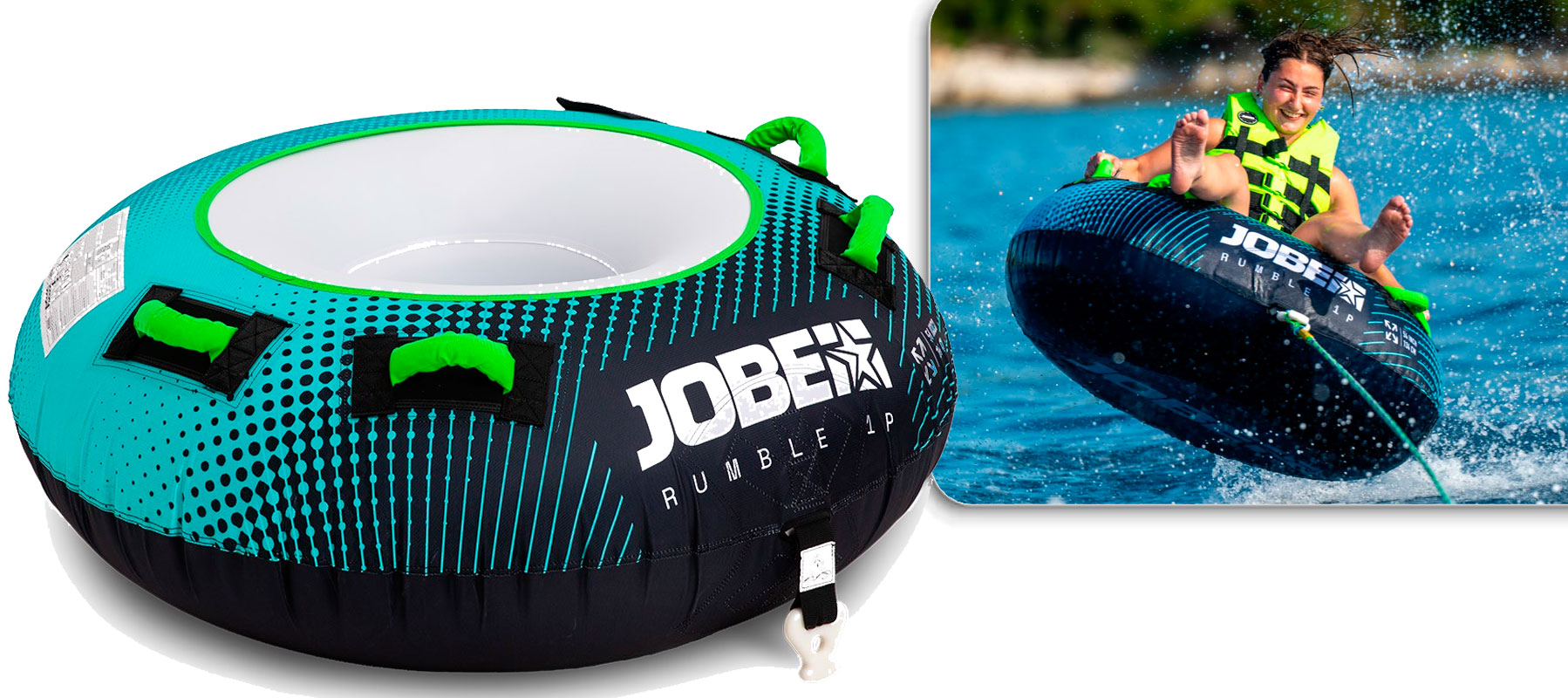 Jobe Rumble Towable tube 1 person Bl�gr�n