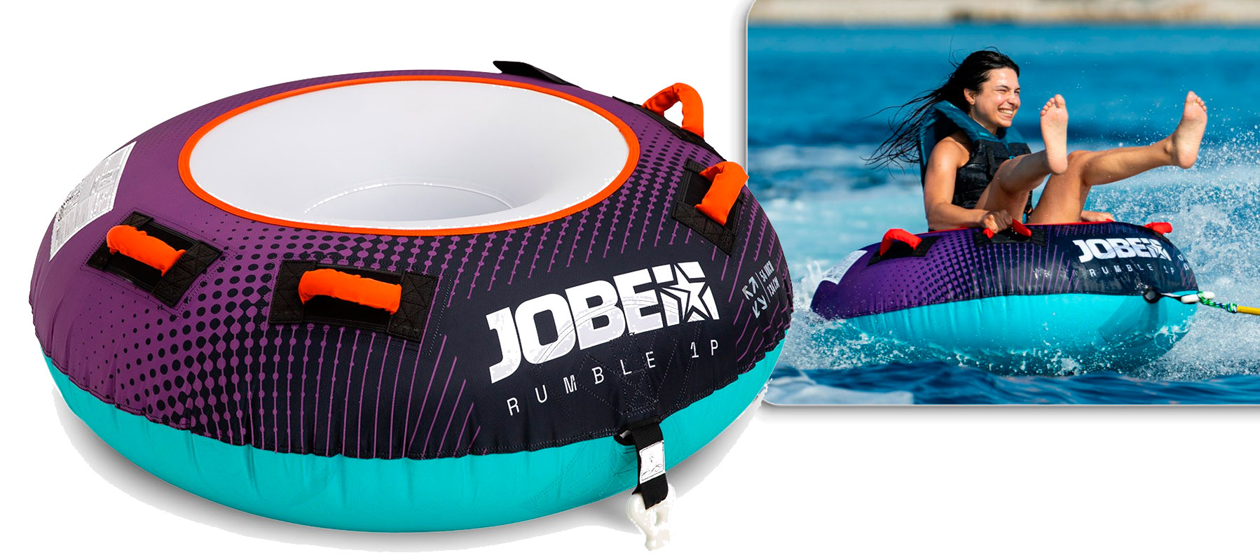 Jobe Rumble Towable tube 1 person Lilla