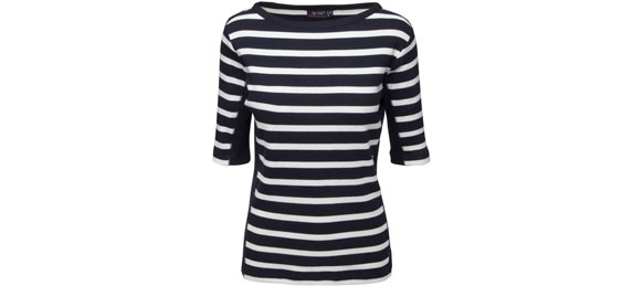 Key West Mona T-Shirt Dame Navy/Pearl Str. L