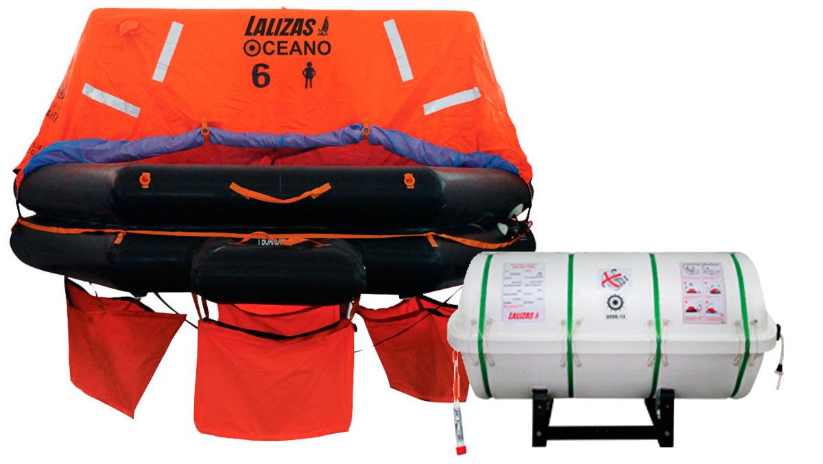 Lalizas redningsfl�de SOLAS TOB 6 personer (B)