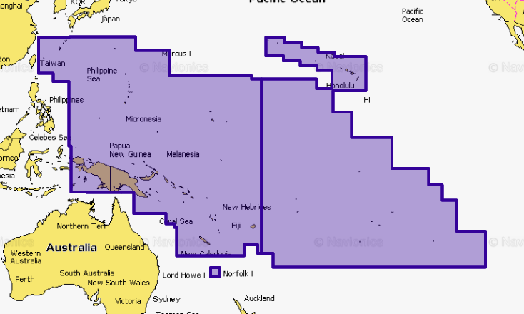 Navionics Plus 34XG Pacific Islands SD MSD