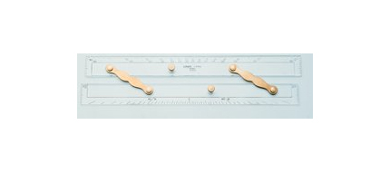 Parallellineal 380mm messing arme