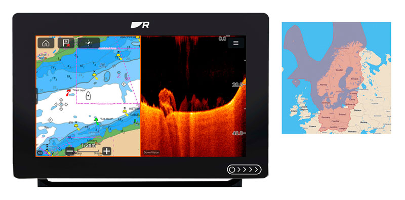 Raymarine Axiom+ 12 RV med Lighthouse s�kort