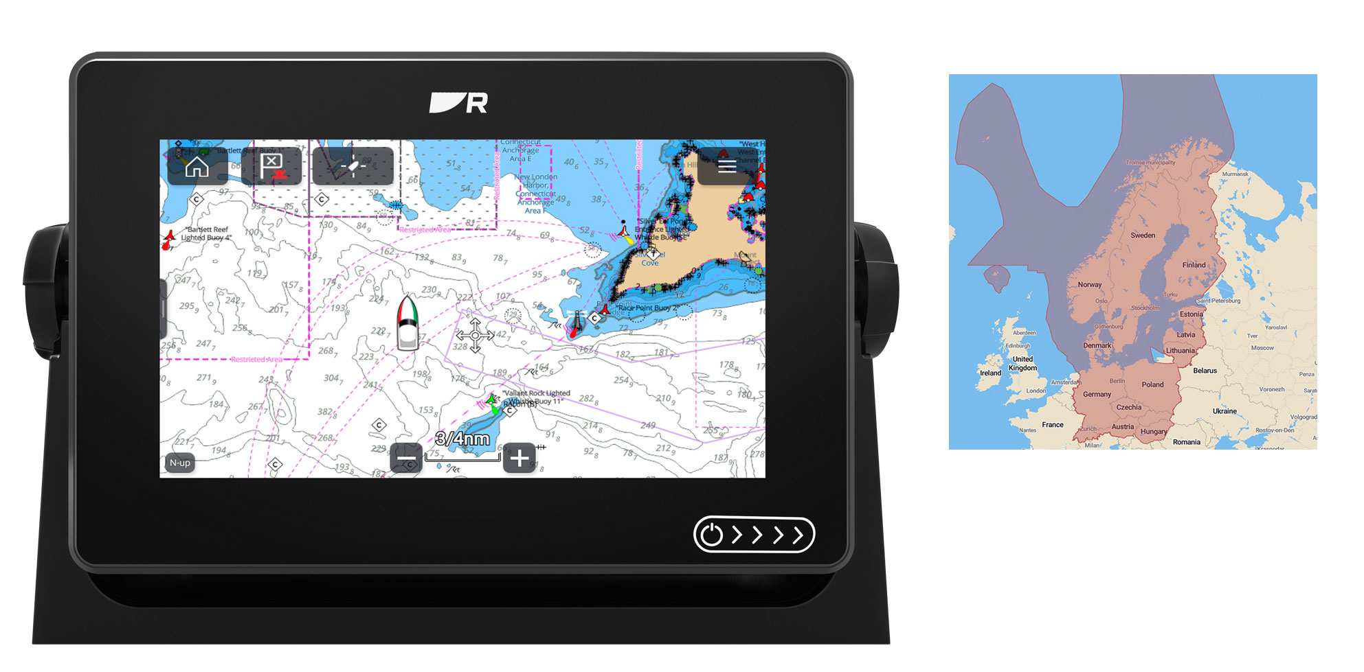 Raymarine Axiom+ 7 med Lighthouse s�kort