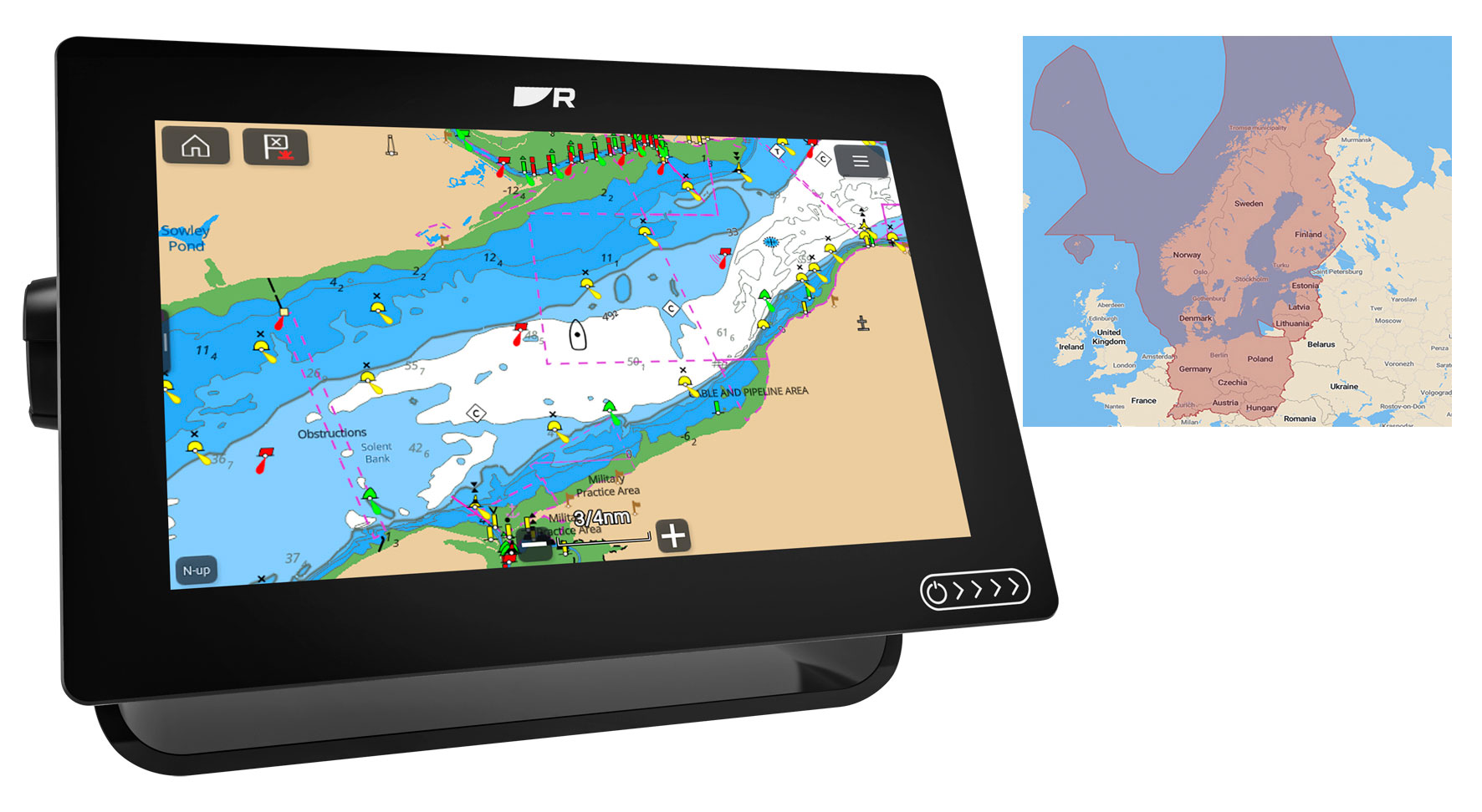 Raymarine Axiom+ 9 med Lighthouse s�kort